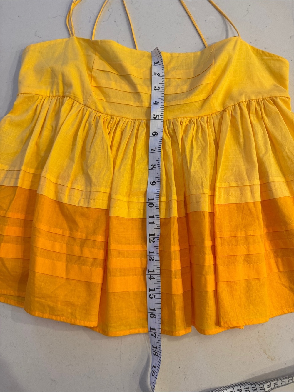Staud Yellow Two-Tone Spaghetti Strap Top size 8 - Picture 7 of 8